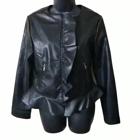 Catherine Malandrino Ruffled Peplum Jacket Size S - Picture 3 of 7